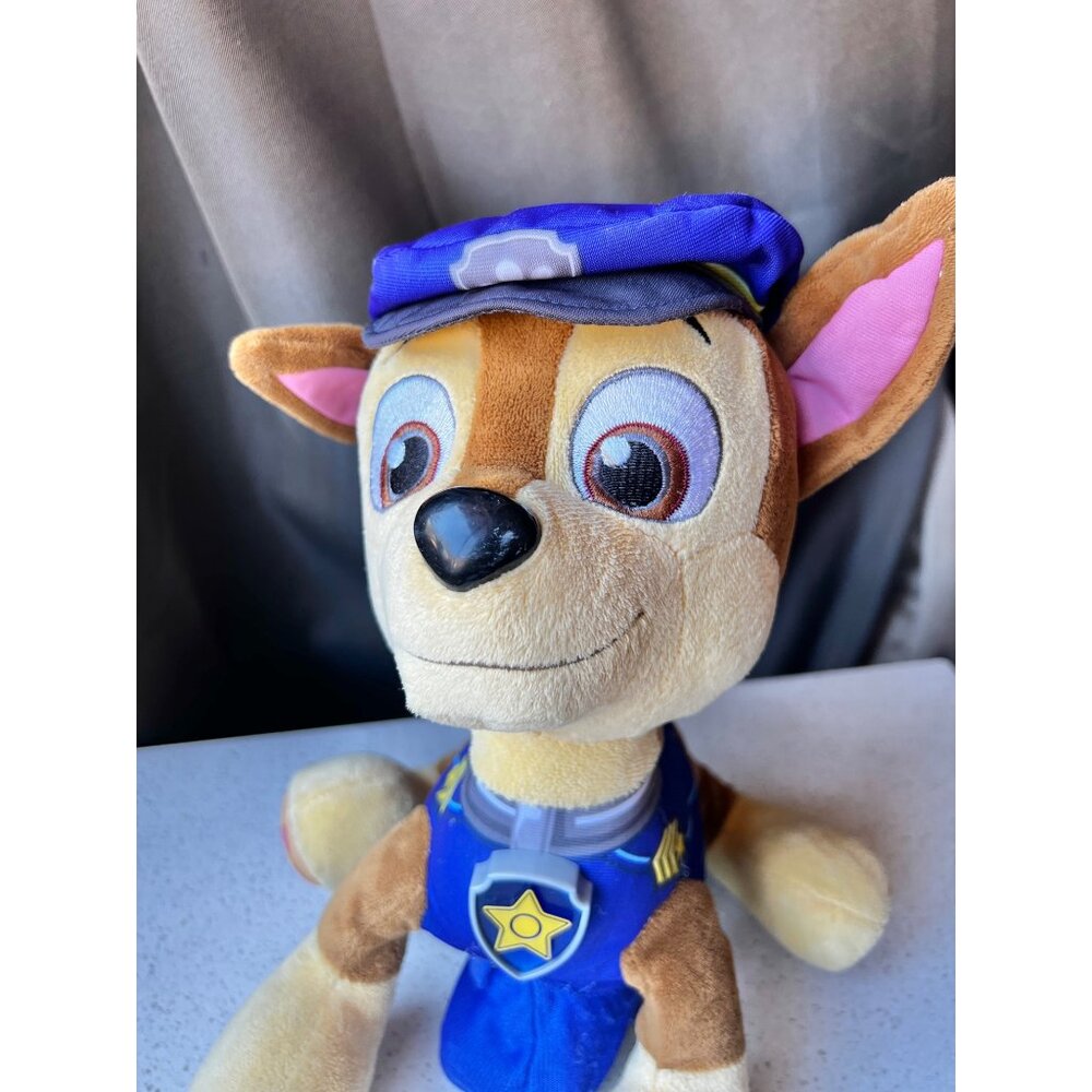 Paw Patrol Chase Plush Toy Police Dog Stuffed Animal 12" Tall Soft Cuddle Buddy - Picture 10 of 10